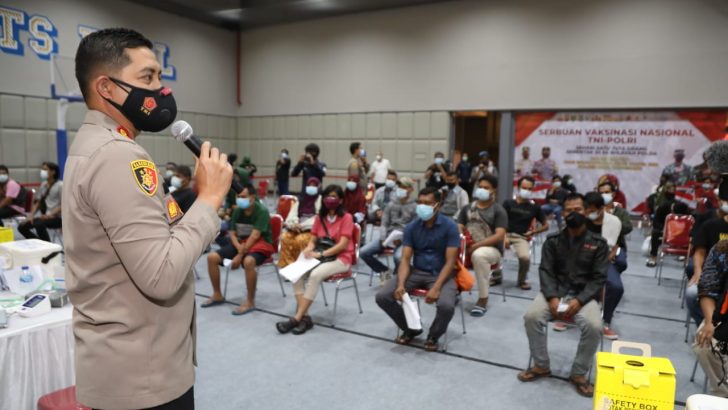 Gerai Vaksin Presisi Polresta Tangerang Laksanakan Vaksinasi 1090 Orang