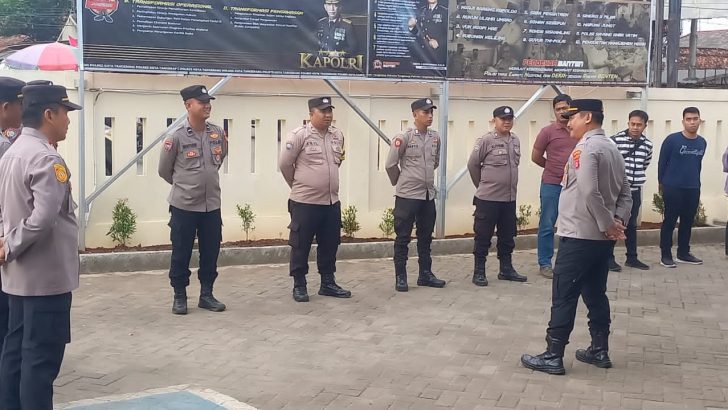 Tingkatkan Disiplin, Personil Polsek Cisoka Polresrta Tangerang Polda Banten Giat Apel Pagi
