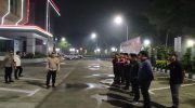Anggota Sat Intelkam Polresta Tangerang melaksanakan Apel Malam piket Fungsi di Halaman Mapolresta Tangerang