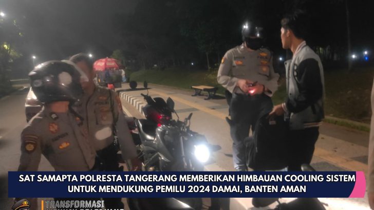 Operasi Cipta Kondisi oleh Anggota Samapta Polresta Tangerang dilaksanakan di sekitaran Perumahan Sudirman Indah.