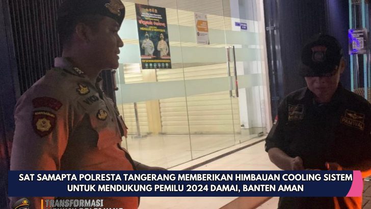 Di sekitaran Darkum Polsek Tigaraksa Anggota SatSamapta Polresta Tangerang melaksanakan Operasi Cipta Kondisi.