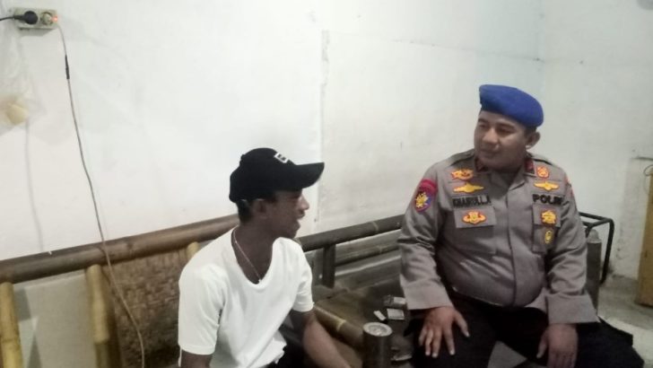 Sampaikan Himbauan Kamtibmas Satpolairud Laksanakan Patroli Barcode Malam Hari