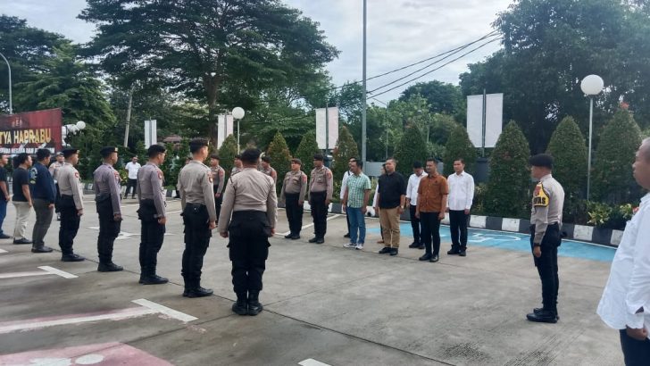 Unit PPA Satreskrim Mengikuti Pengecekan Pasukan pada saat Apel Serah Terima