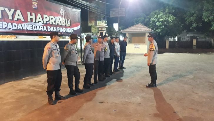 Ipda JAJAT.S selaku Pawas Pimpin Apel Cipkon Antispasi Gukamtibmas di Wilkum Polsek Balaraja.