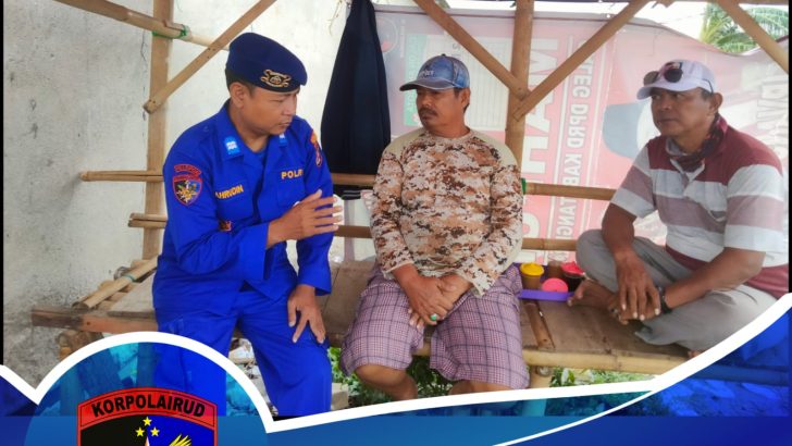 Satpolairud Sampaikan Pesan Kamtibmas Cooling system Kepada Masyarakat Pesisir