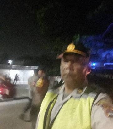 Iptu Edy Purnomo Patroli Barcode Di perempatan pinang Tigaraksa Antisipasi Kejahatan