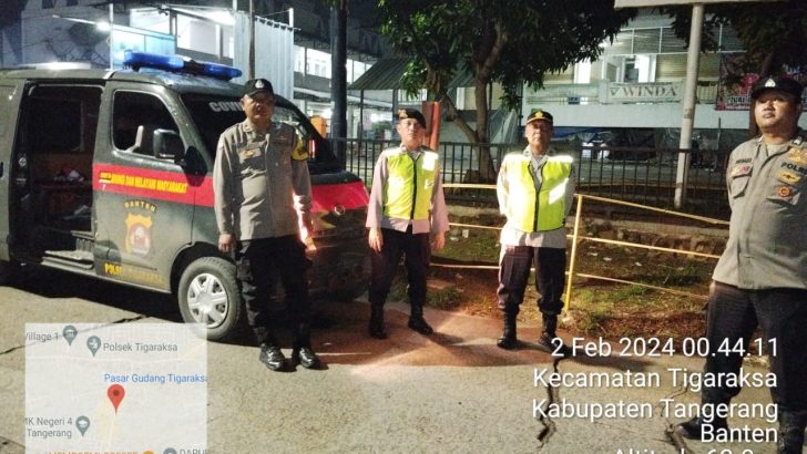 Patroli Strong Point Di Pasar Gudang Tigaraksa Antisipasi Kejahatan