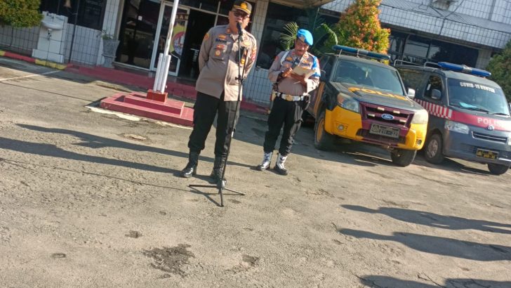 Kapolsek Pimpin Apel Pagi, dan Kesiapan Personil Polsek Balaraja Polresrta Tangerang.