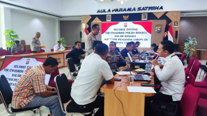 Kasiwas laksanakan Pengawasan dan pendampingan pengisian Wajib LHKPN Pejabat di Polresta Tangerang dan Kapolsek Jajaran Polresta Tangerang