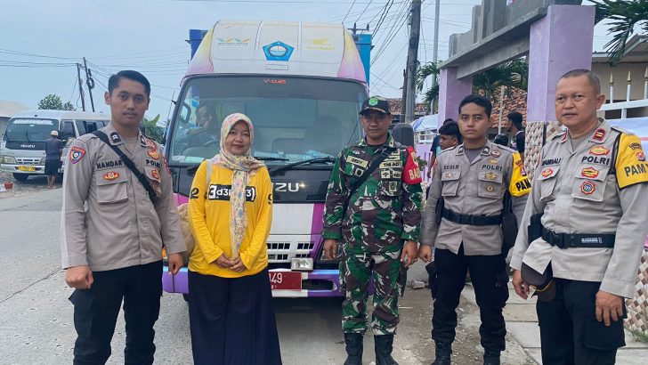 Pastikan Kotak Suara Aman Bhabinkamtibmas melaksanakan Kordinasi Pengawalan bersama Anggota PPS dan Babinsa Desa Tegal Kunir Kidul