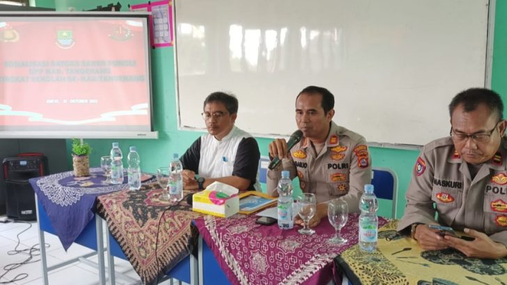 Cegah Pungli di Sekolah, Tim Satgas Saber Pungli Kab. Tangerang Sosialisasi Kepada Siswa dan Guru.