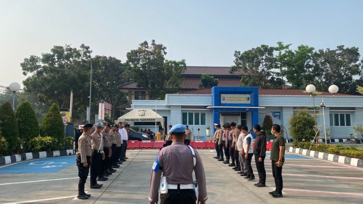 Piket Reskrim mengikuti apel serah terima