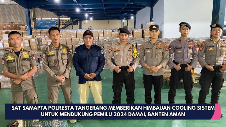Ops Mantap Brata Anggota SatSamapta Melaksanakan Pengamanan 1×24 Jam di Gudang Logistik Pemilu Kab. Tangerang Menjelang Pemilu 2024