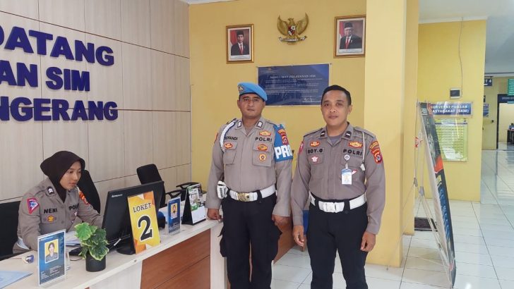 PENGECEKAN PETUGAS SATPAS SIM POLRESTA TANGERANG OLEH PIKET SIPROPAM POLRESTA TANGERANG