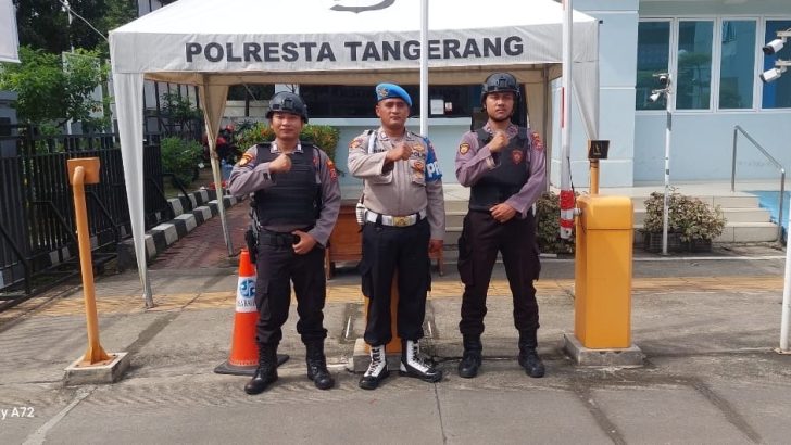 PENGECEKAN PETUGAS PENJAGAAN MAKO POLRESTA TANGERANG OLEH PIKET SIPROPAM POLRESTA TANGERANG
