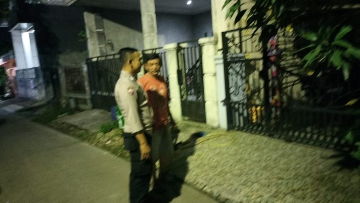 Samapta Polsek Pasar kemis Polresta Tangerang Patroli di Rumah Kosong yang Ditinggal Mudik