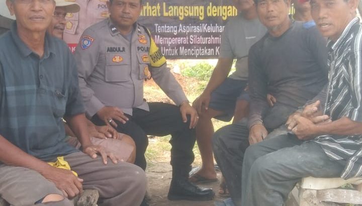 Bhabinkamtibmas desa tanjakan mekar Aipda H Abdul rohman Melaksanakan giat Jumat Curhat program Bapak Kapolda Banten guna