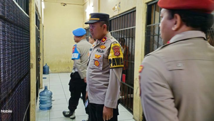 PENGECEKAN RUANG TAHANAN POLRESTA TANGERANG SECARA RUTIN OLEH PIKET SIPROPAM POLRESTA TANGERANG