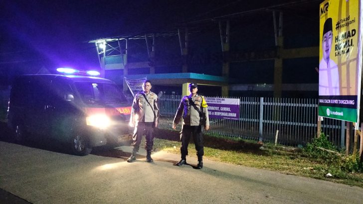 Personil Polsek Mauk Polresta Tangerang Polda Banten Melaksanakan Patroli Malam Hari Antisipasi 3C