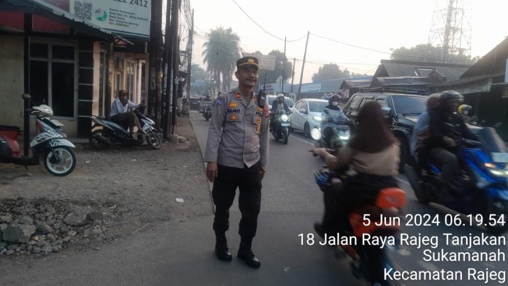giat gatur lalin personil polsek rajeg