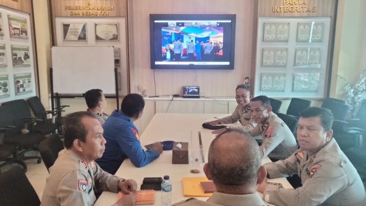 Kegiatan Vicon dalam rangka Pembukaan Rakernis Baharkam Polri T.A 2024