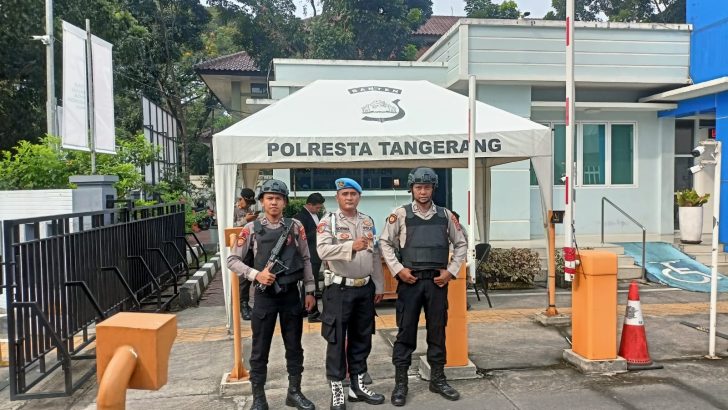 PENGECEKAN PETUGAS PENJAGAAN MAKO POLRESTA TANGERANG OLEH PIKET SIPROPAM POLRESTA TANGERANG