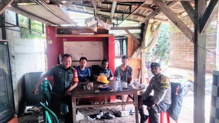 Bhabinkamtibmas Polsek Panongan Polresta Tangerang Bripka Rio Sumboyo Laksanakan Guyub TNI- Polri