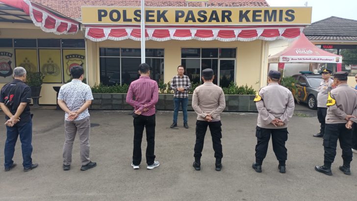 Kanit Reskrim Polsek Pasar Kemis Pimpin Apel Pagi Sampaikan Arahan