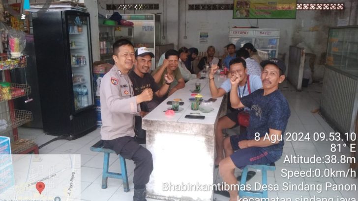 Bhabinkamtibmas Polsek Pasar Kemis Patroli Sambang Pasar Modern Sampaikan Pesan Kamtibmas