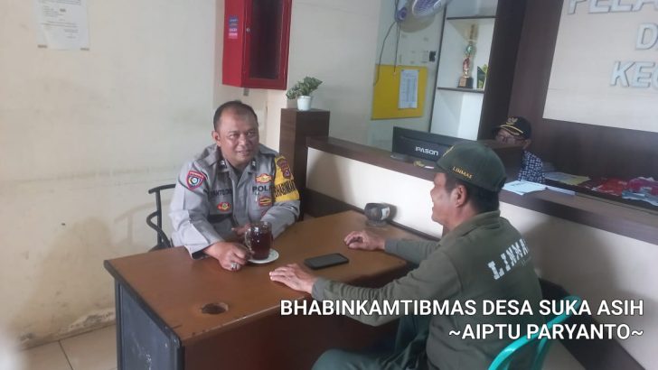 Ini Pesan Bhabinkamtibmas Aiptu Paryanto Saat Sambangi Kantor Desa