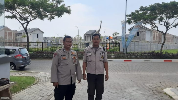 Personil Satbinmas Polresta Tangerang melaksanakan sambang kepada satpam
