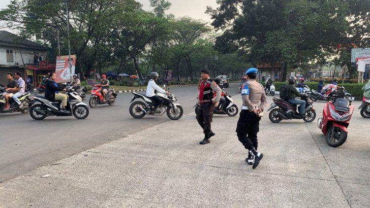 Pengecekan strong point gatur lalin oleh Sipropam Polresta Tangerang
