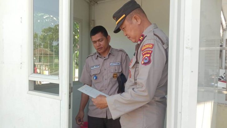 Sambang Satpam, PS. Kanit Bintibsos Iptu A. Hambali Sampaikan Pesan kamtibmas