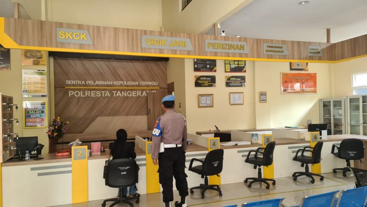 Gedung pelayanan SKCK dilakukan pengecekan oleh Sipropam Polresta Tangerang