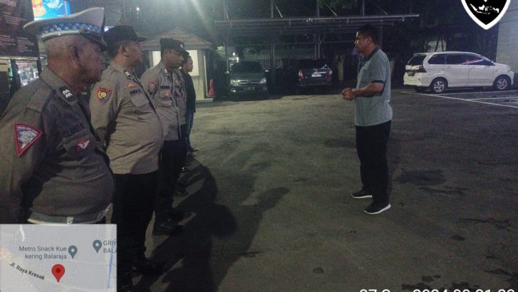 Kanit Reskrim Pimpin Apel  Pada Malam hari dalam Kesiapan Cipta Kondisi di Kawasan Balaraja.