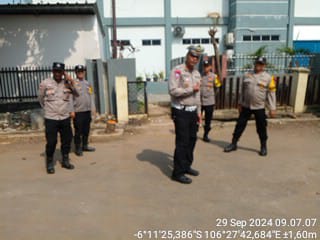 Perketat Pejagaan Mako Dalam Keadaan Aman, Polsek Balaraja Polresta Tangerang Lakukan Patroli Sekitar Mako