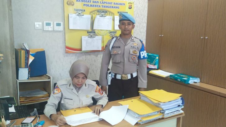 PENGECEKAN KEHADIRAN PERSONIL BAGREN POLRESTA TANGERANG OLEH PIKET SIPROPAM POLRESTA TANGERANG