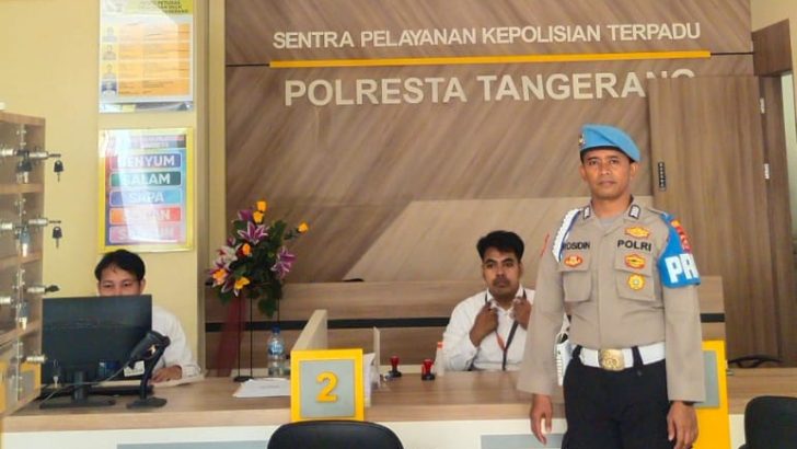 Gedung pelayanan SKCK dilakukan pengecekan oleh Sipropam Polresta Tangerang