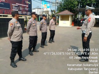 Pawas Pimpin Apel Pagi, dan Kesiapan Personil Polsek Balaraja Polresrta Tangerang.