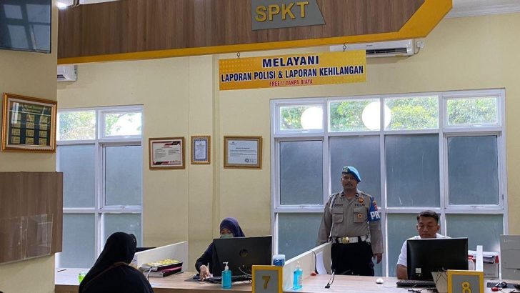 Gedung pelayanan SPKT dilakukan pengecekan oleh Sipropam Polresta Tangerang