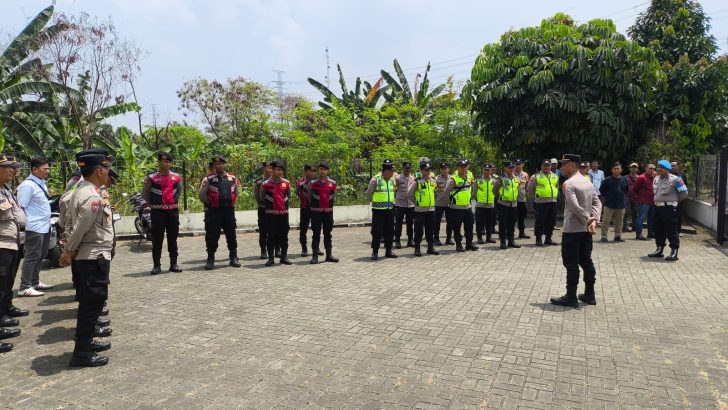 Apel Pengamanan Lintasan Kunjungan Wakil Presiden RI KH. Ma’ruf Amin ke Pendopo Provinsi Banten di Polsubsektor Cikupa Mas