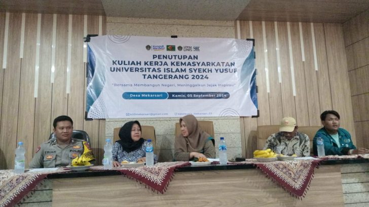 Binamas dan babinsa Desa Mekarsari hadiri penutupan KKN mahasiswa/wi Universitas Islam syeh Yusuf Tangerang