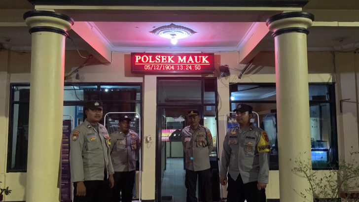 Polsek Mauk Polresta Tangerang Polda Banten Tingkatkan Pengamanan Sispam Mako Malam Hari