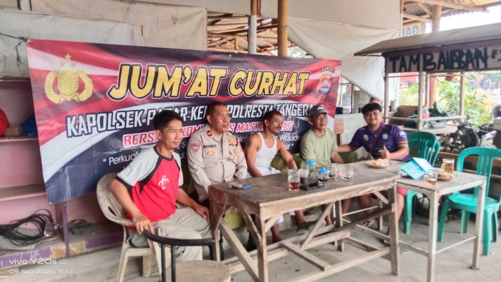 Kanit Binmas Polsek Pasar Kemis Gelah Jum’at Curhat di Perusahaan Bumi Indah Desa Sukamantri