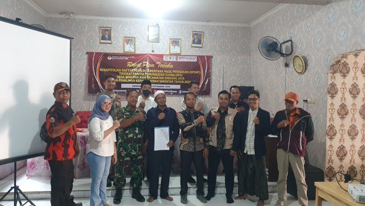 Binmas Desa Sindang Asih Hadiri Rapat Pleno Rekapitulasi Daftar Pemilih Sementara Hasil Perbaikan Desa Sindang Jaya