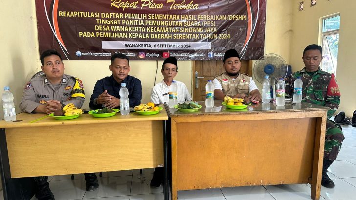 Bhabinkamtibmas Polsek Pasar Kemis Hadiri Dalam Rapat Pleno Rekapitulasi Daftar Pemilih Sementara Hasil Perbaikan (DPSHP)
