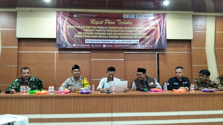 Bripka Abdul Mujizat Hadiri Rapat Pleno Rekapitulasi DPSHP di Kelurahan Sindang Sari