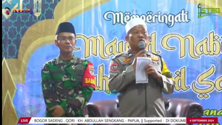 Bhabinkamtibmas Hadiri Peringatan Maulid Nabi Muhammad SAW dan Berikan Himbauan