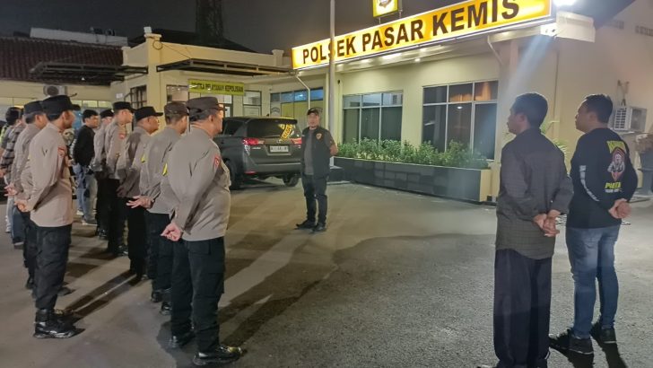 Kapolsek Pasar Kemis AKP Syansul Bahri Pimpin Apel Cipkon Malam Minggu