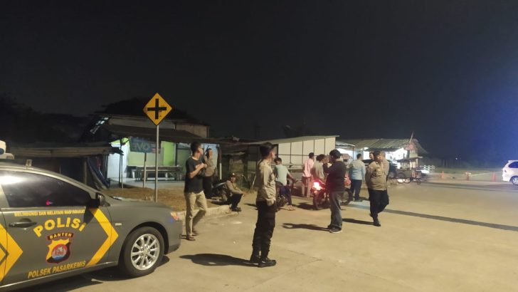 Polsek Pasar Kemis Gelar Patroli malam minggu, Jaga Kondusivitas Wilayah
